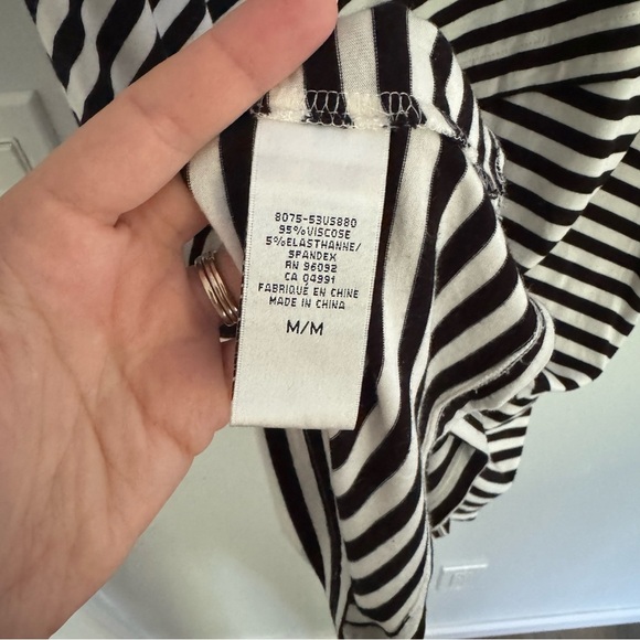 Dalia Collection Black and White Angled Stripe Maxi Skirt Size Medium - Picture 3 of 7